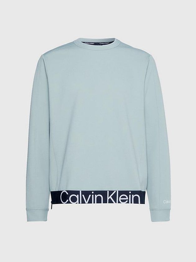 Green Calvin Klein Textured Twill Men Sweatshirt | ENDH-06192