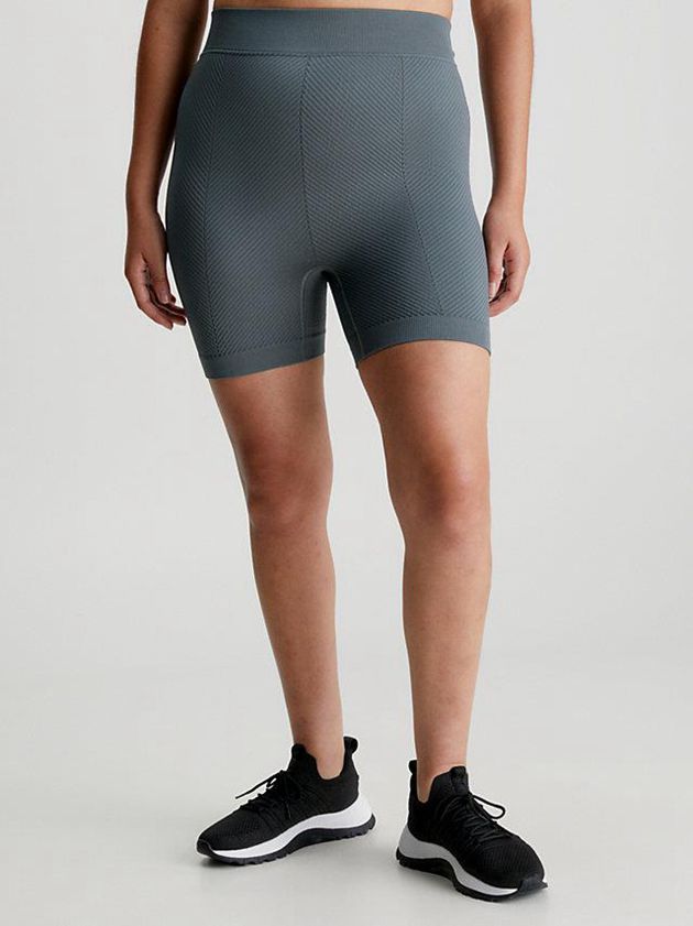 Green Calvin Klein Tight Gym Women Shorts | USRM-64195