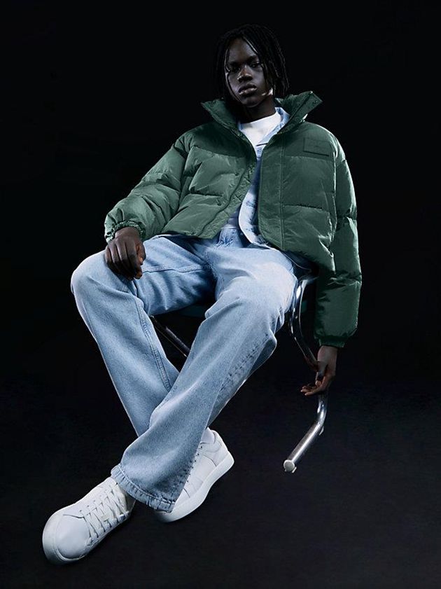 Green Calvin Klein Unisex Cropped Puffer Men Jacket | REIC-75840