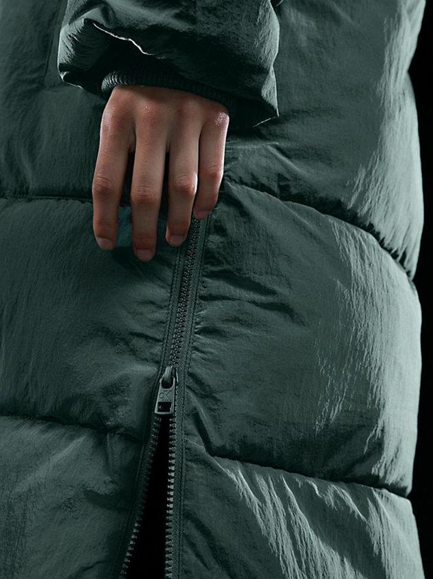 Green Calvin Klein Unisex Padded Puffer Women Coat | IOGJ-49123