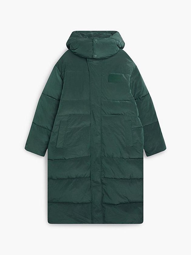 Green Calvin Klein Unisex Padded Puffer Women Coat | IOGJ-49123