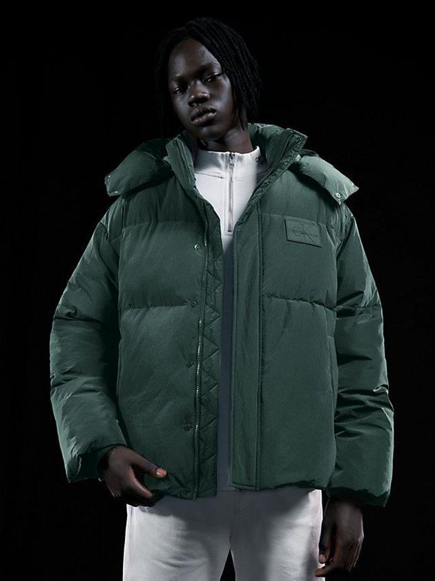 Green Calvin Klein Unisex Padded Puffer Men Jacket | VREX-52176