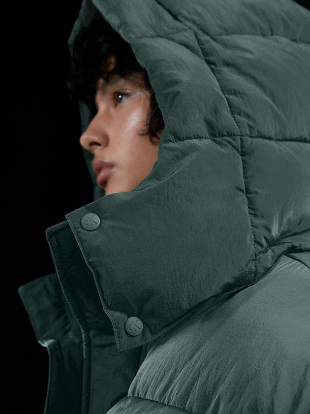 Green Calvin Klein Unisex Padded Puffer Men Jacket | VREX-52176