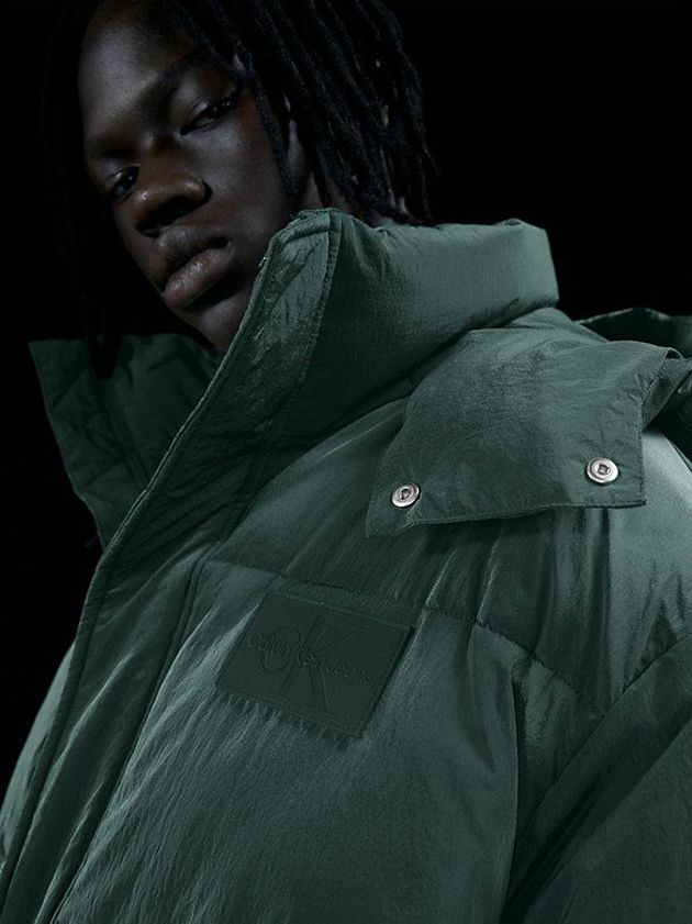 Green Calvin Klein Unisex Padded Puffer Men Jacket | VREX-52176