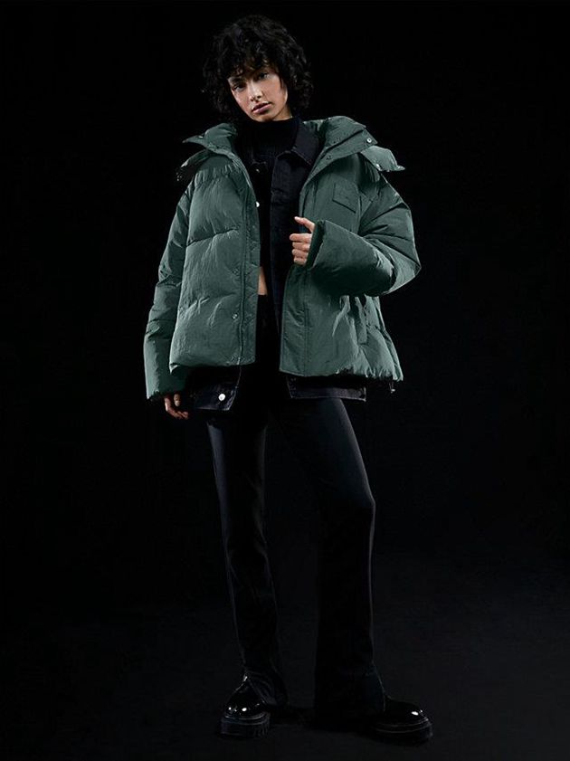 Green Calvin Klein Unisex Padded Puffer Men Jacket | VREX-52176