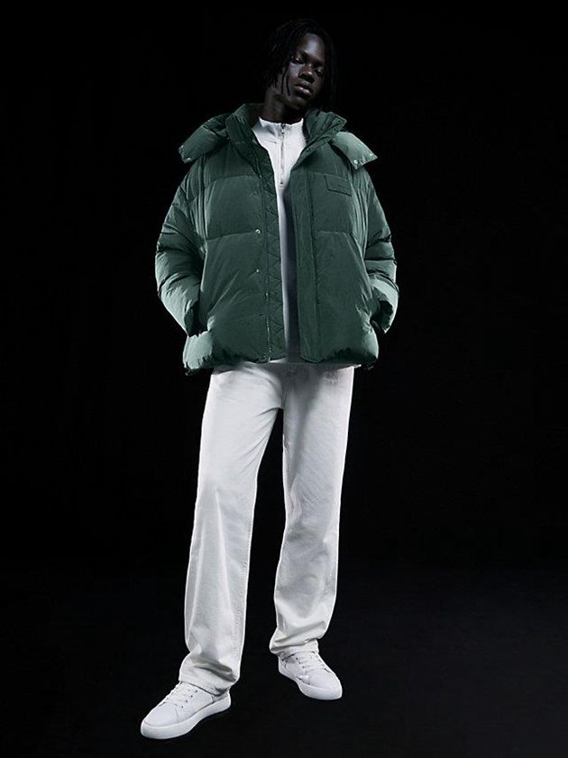 Green Calvin Klein Unisex Padded Puffer Men Jacket | VREX-52176