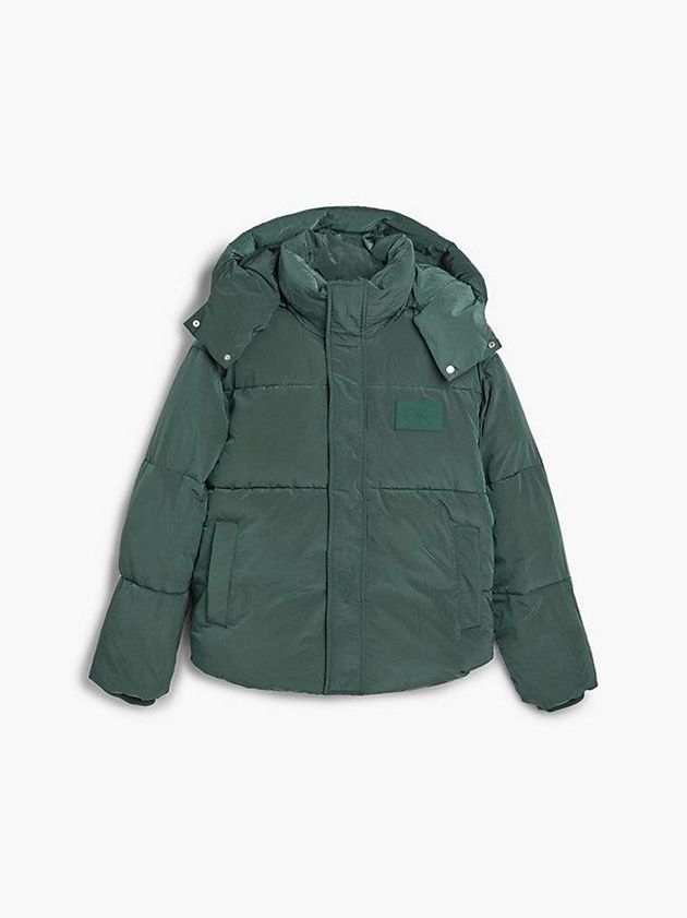 Green Calvin Klein Unisex Padded Puffer Men Jacket | VREX-52176