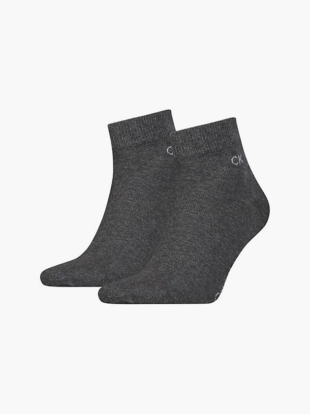 Grey Calvin Klein 2 Pack Ankle Men Socks | BNPV-92368