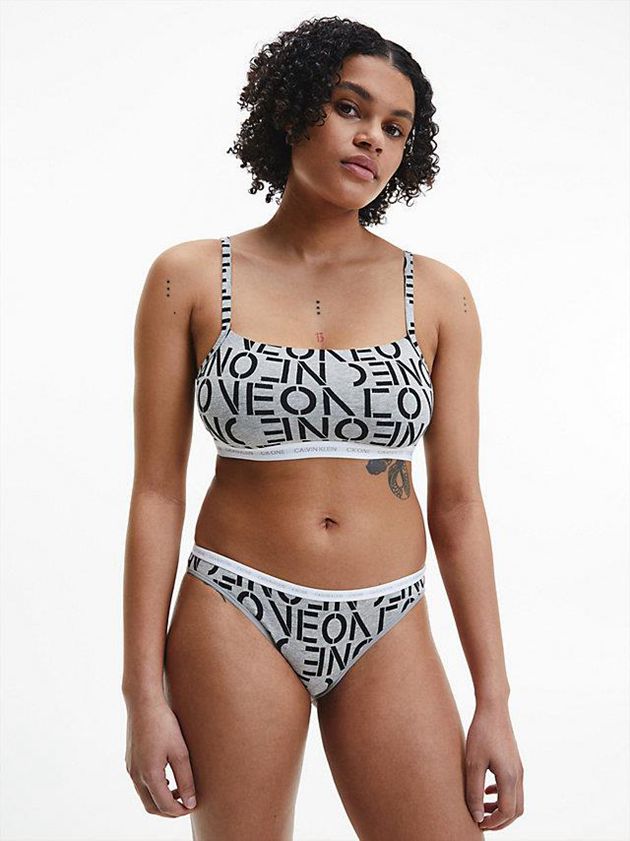 Grey Calvin Klein 2 Pack Bikini - CK One Women Briefs | FGVL-37265