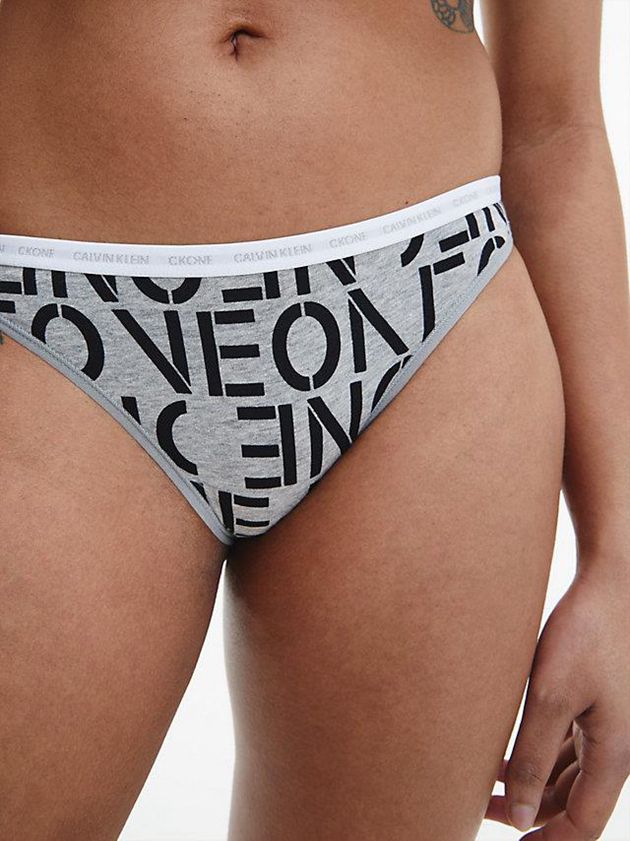 Grey Calvin Klein 2 Pack Bikini - CK One Women Briefs | FGVL-37265