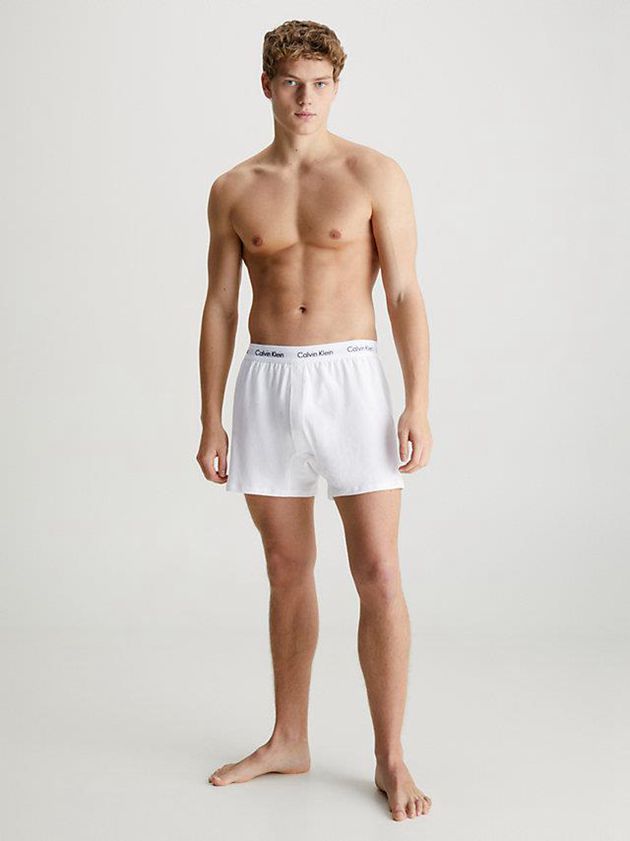 Grey Calvin Klein 2 Pack Boxers - Cotton Stretch Men Briefs | POZN-31208