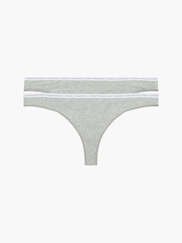 Grey Calvin Klein 2 Pack - CK One Women Thong | ARHL-12539