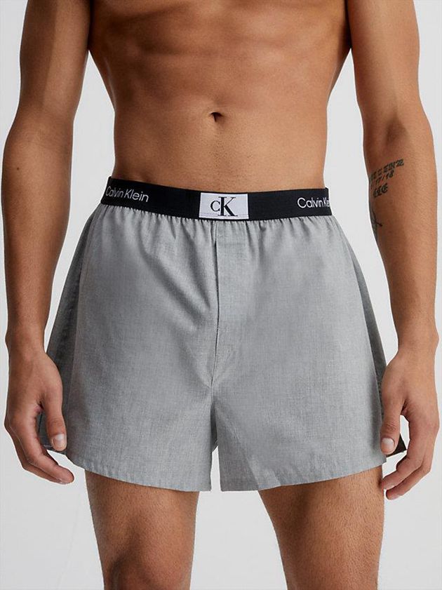 Grey Calvin Klein 3 Pack Slim Fit Boxers - Ck96 Men Briefs | YFWZ-80167