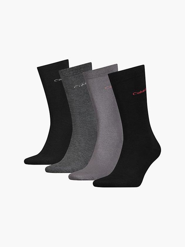 Grey Calvin Klein 4 Pack Crew Gift Set Men Socks | GPQM-18609