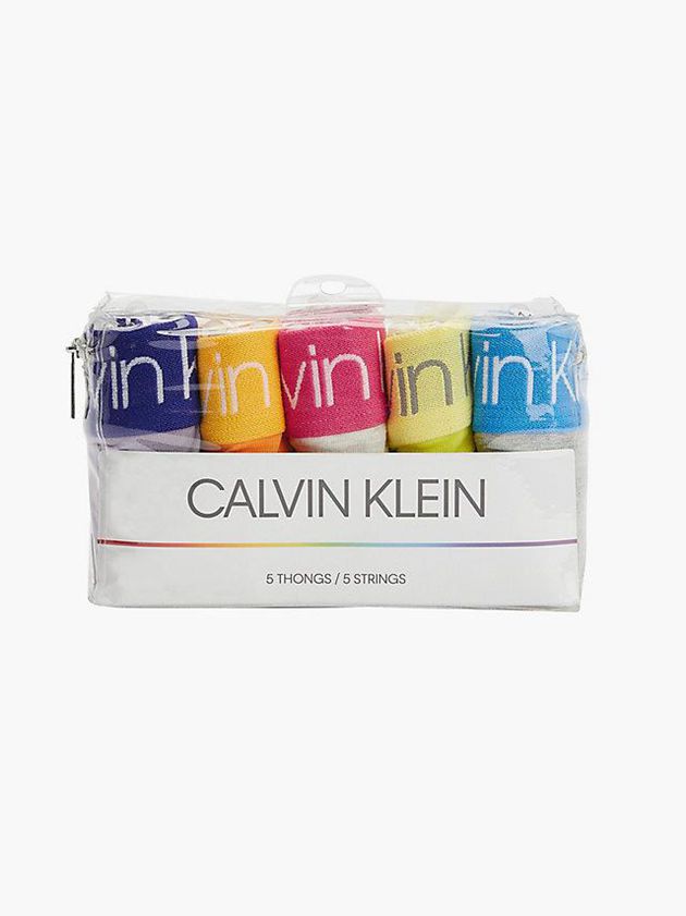 Grey Calvin Klein 5 Pack - Pride Women Thong | FCAE-92651