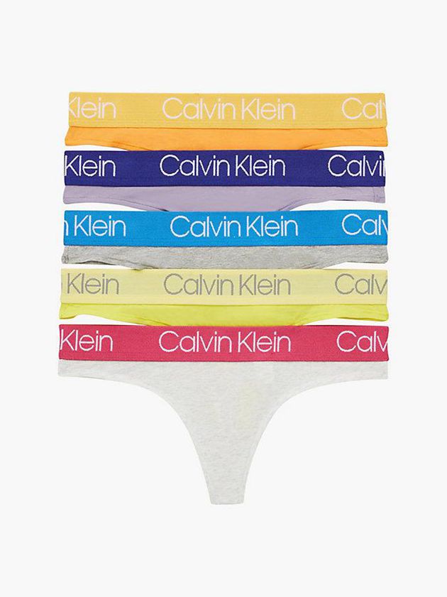 Grey Calvin Klein 5 Pack - Pride Women Thong | FCAE-92651