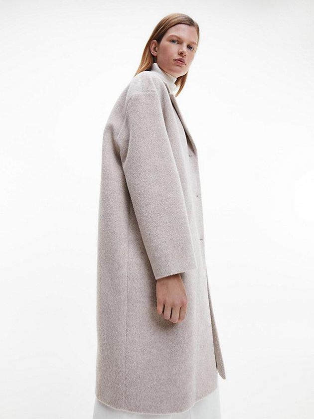 Grey Calvin Klein Alpaca Women Coat | VKYN-87230