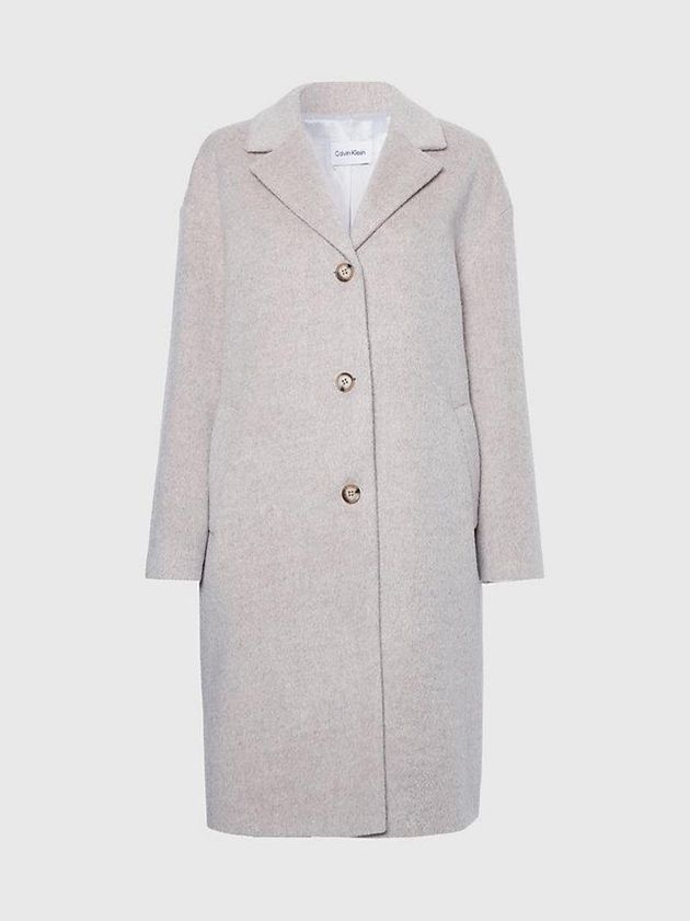 Grey Calvin Klein Alpaca Women Coat | VKYN-87230