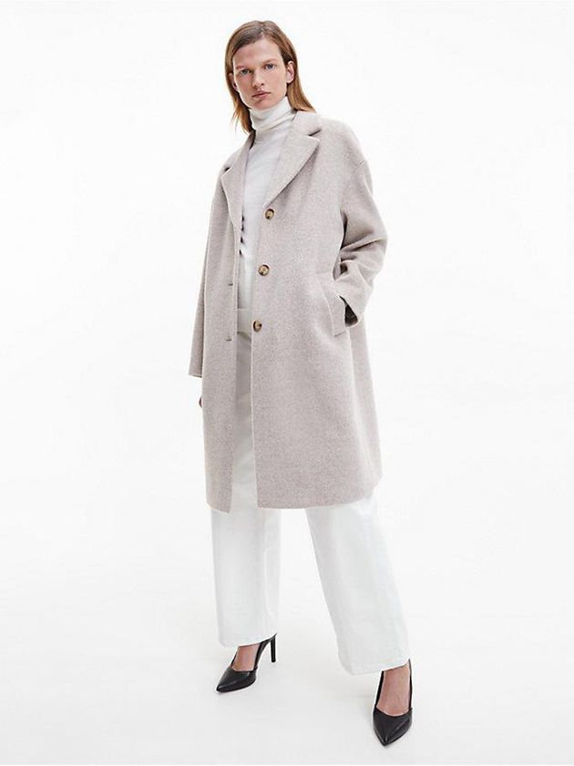 Grey Calvin Klein Alpaca Women Coat | VKYN-87230