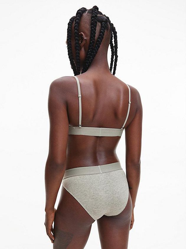 Grey Calvin Klein Bikini - Embossed Icon Women Briefs | RDPI-92468