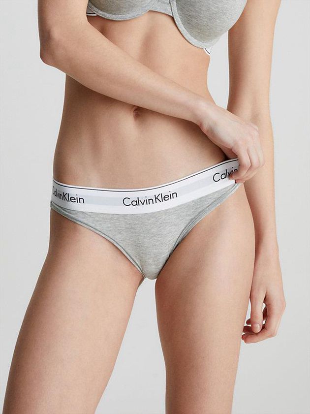 Grey Calvin Klein Bikini - Modern Cotton Women Briefs | FELA-38071
