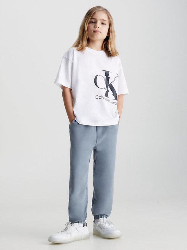 Grey Calvin Klein Blended Stretch Terry Boys's Joggers | HGDC-15846