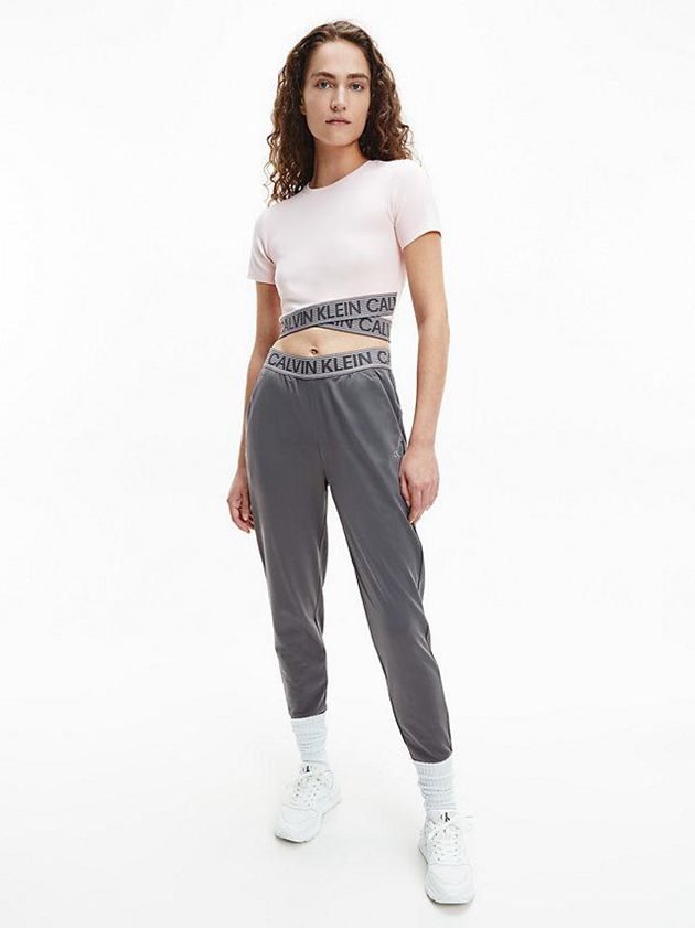 Grey Calvin Klein Brushed Tricot Women Joggers | LIMU-15742