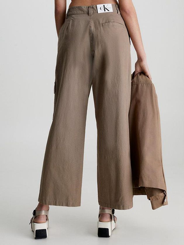 Grey Calvin Klein Cotton Canvas Cargo Women Pants | WFHP-67240