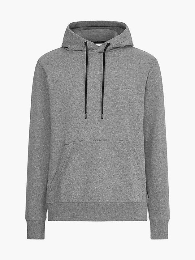 Grey Calvin Klein Cotton Men Hoodie | RPYJ-84127