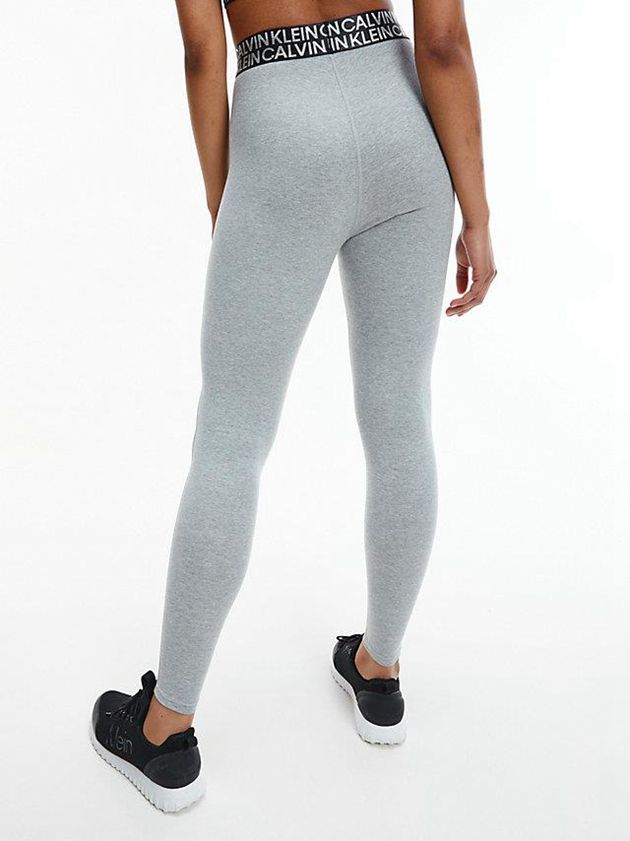 Grey Calvin Klein Cotton Stretch Gym Women Leggings | LMHT-63097