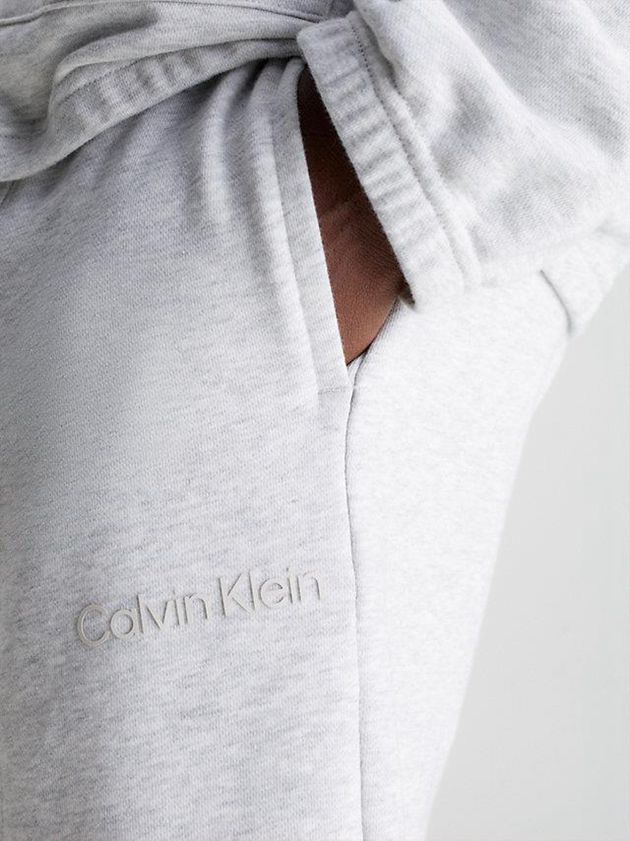 Grey Calvin Klein Cotton Terry Gym Men Shorts | GRTO-24391