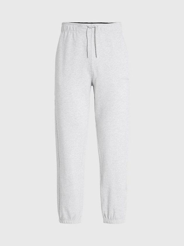Grey Calvin Klein Cotton Terry Men Joggers | TAFY-97538