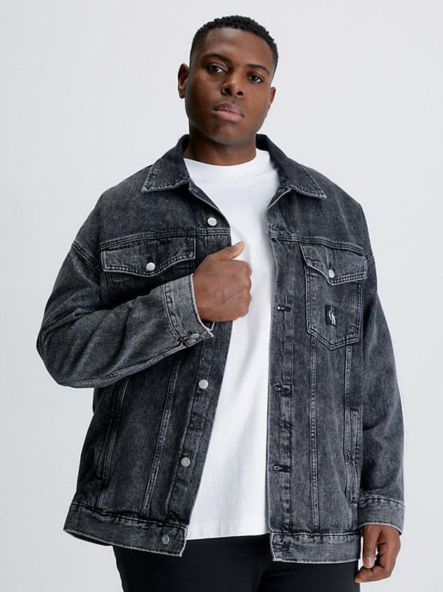 Grey Calvin Klein Dad Denim Men Jacket | SCKX-49532