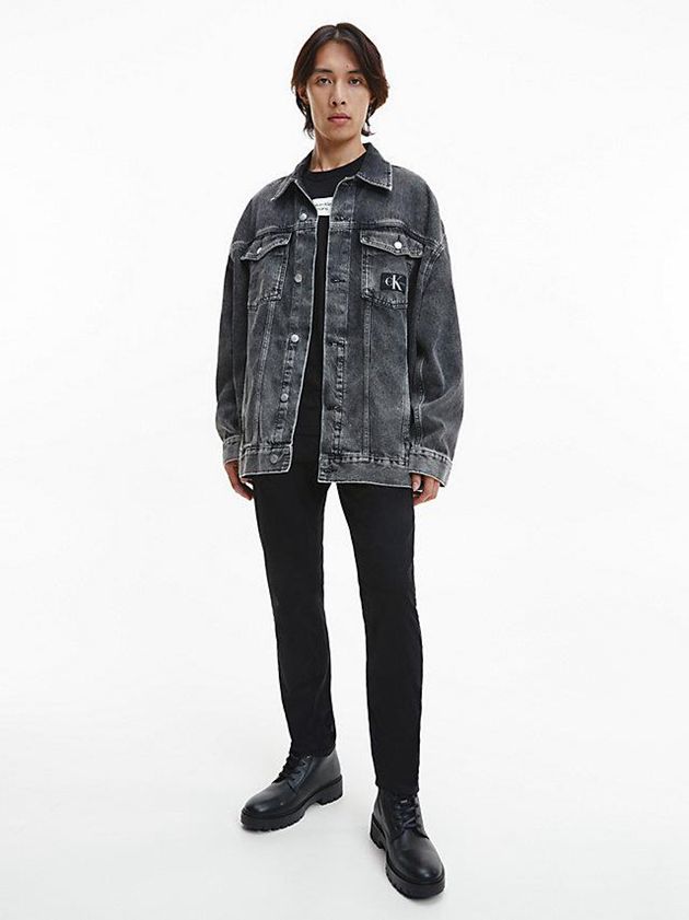 Grey Calvin Klein Dad Denim Men Jacket | SCKX-49532