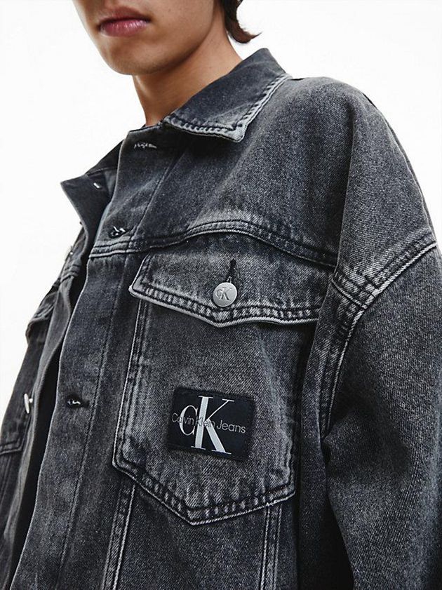 Grey Calvin Klein Dad Denim Men Jacket | SCKX-49532