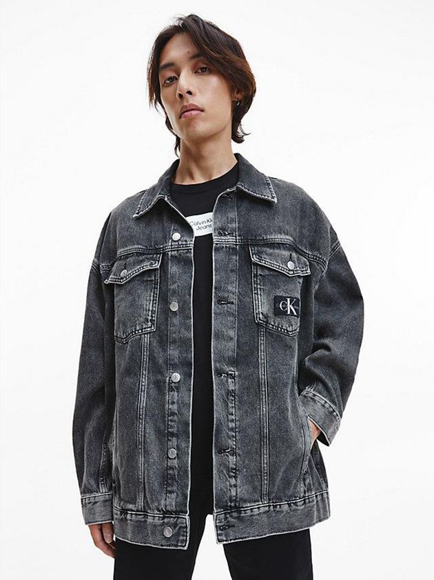 Grey Calvin Klein Dad Denim Men Jacket | SCKX-49532