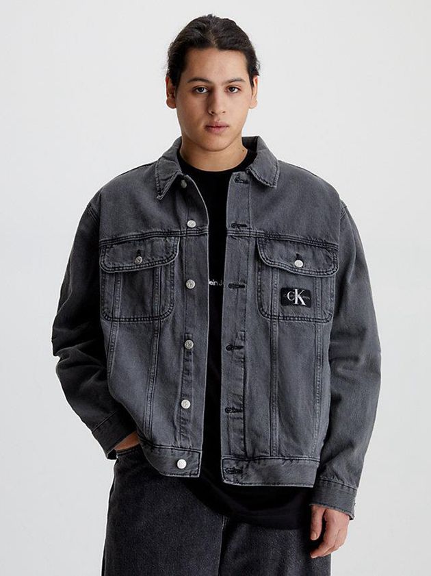 Grey Calvin Klein Denim Men Jacket | APZG-69357