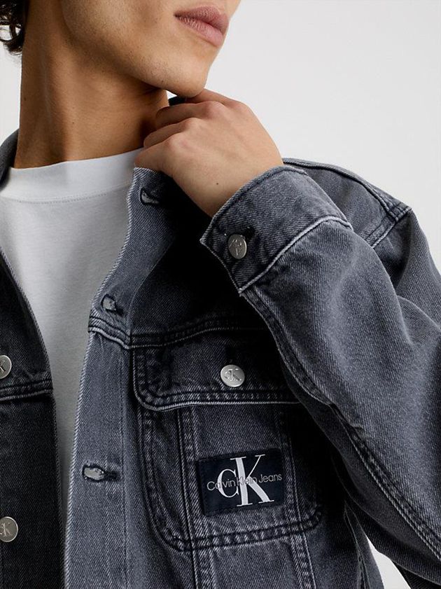 Grey Calvin Klein Denim Men Jacket | APZG-69357