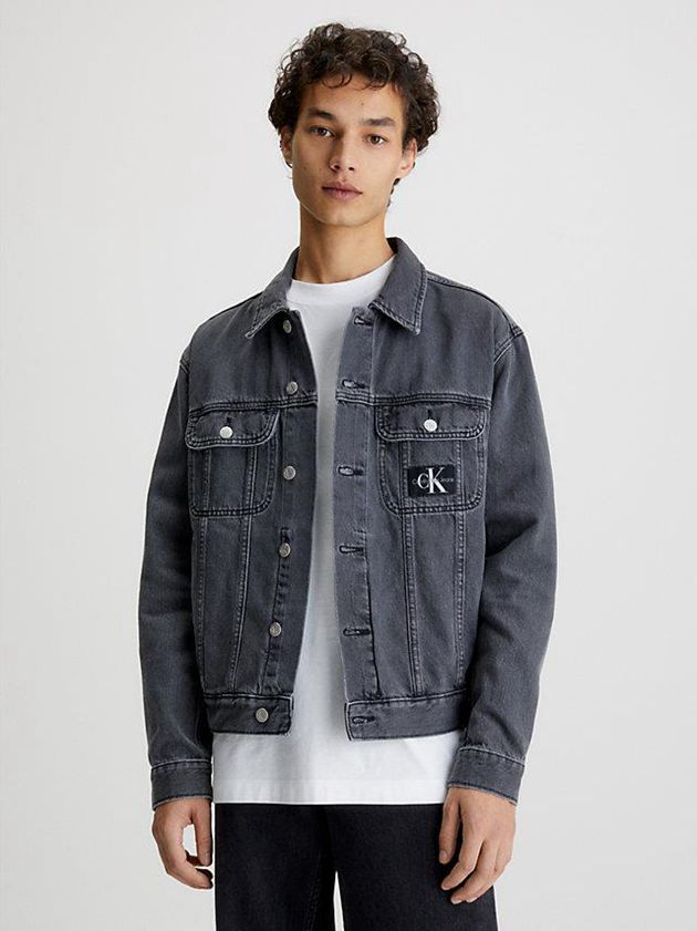 Grey Calvin Klein Denim Men Jacket | APZG-69357