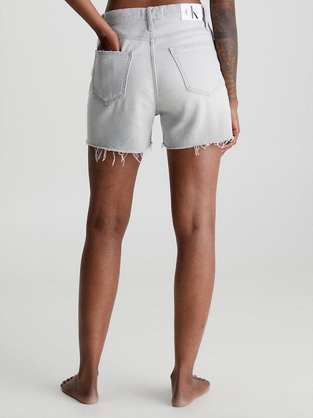 Grey Calvin Klein Denim Mom Women Shorts | JFRK-17359