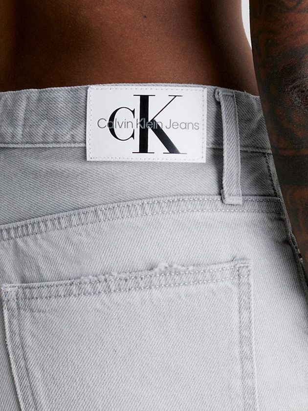 Grey Calvin Klein Denim Mom Women Shorts | JFRK-17359