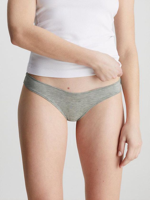 Grey Calvin Klein Flex Fit Women Thong | VCRO-94506