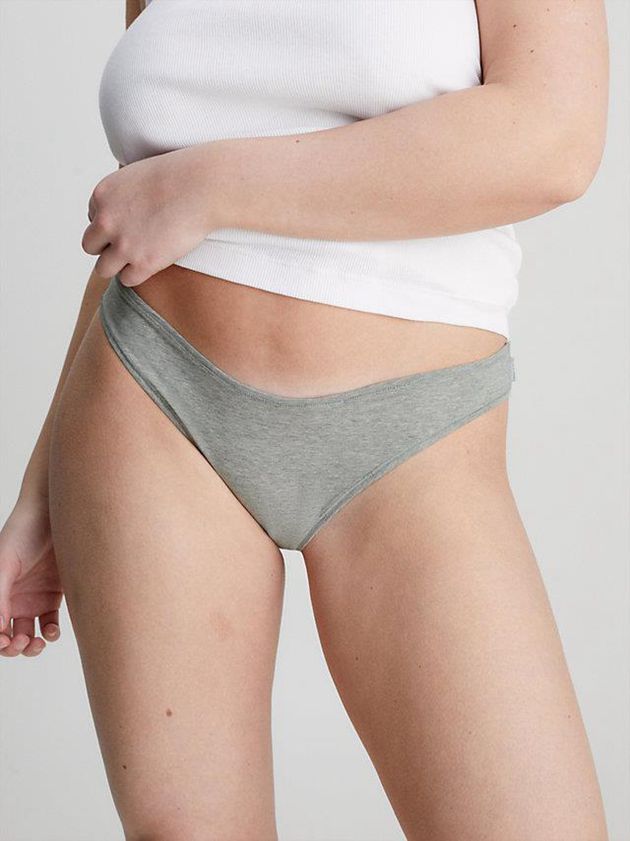 Grey Calvin Klein Flex Fit Women Thong | VCRO-94506