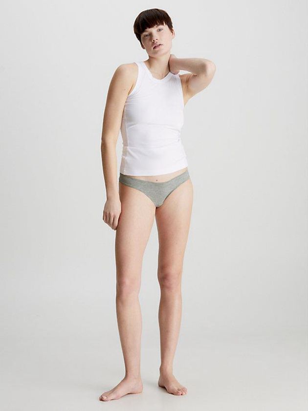 Grey Calvin Klein Flex Fit Women Thong | VCRO-94506