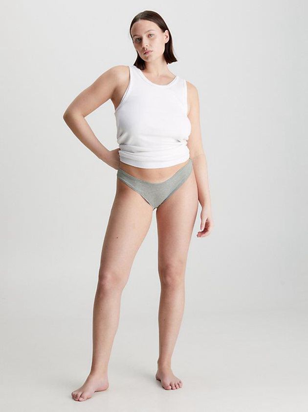Grey Calvin Klein Flex Fit Women Thong | VCRO-94506