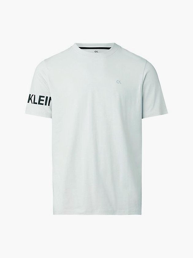 Grey Calvin Klein Gym Men T-Shirt | EPFO-26915