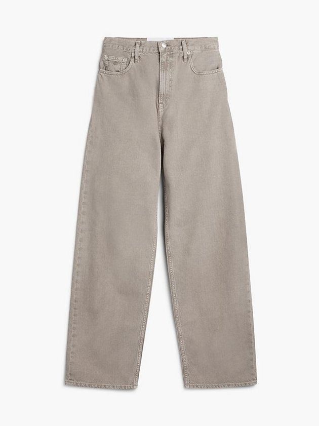 Grey Calvin Klein High Rise Relaxed Utility Women Jeans | EGZV-72185