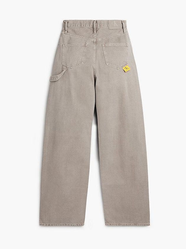 Grey Calvin Klein High Rise Relaxed Utility Women Jeans | EGZV-72185