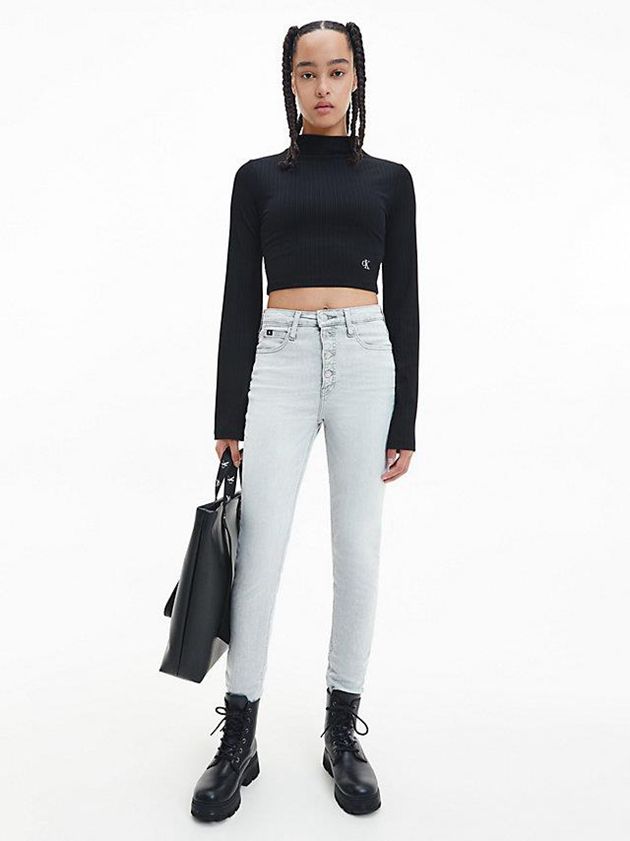Grey Calvin Klein High Rise Skinny Women Jeans | WGMV-97346