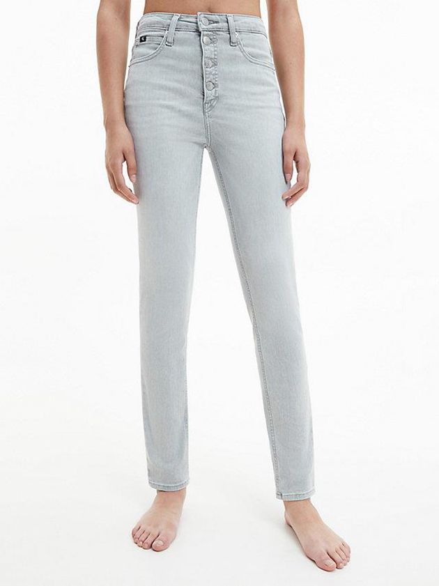 Grey Calvin Klein High Rise Skinny Women Jeans | WGMV-97346